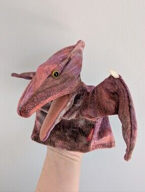 Folkmanis Little Pteranodon, Small Plush Velvet Dinosaur Stage Hand Puppet